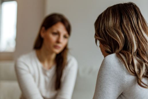 Women having difficult conversation about fertility
