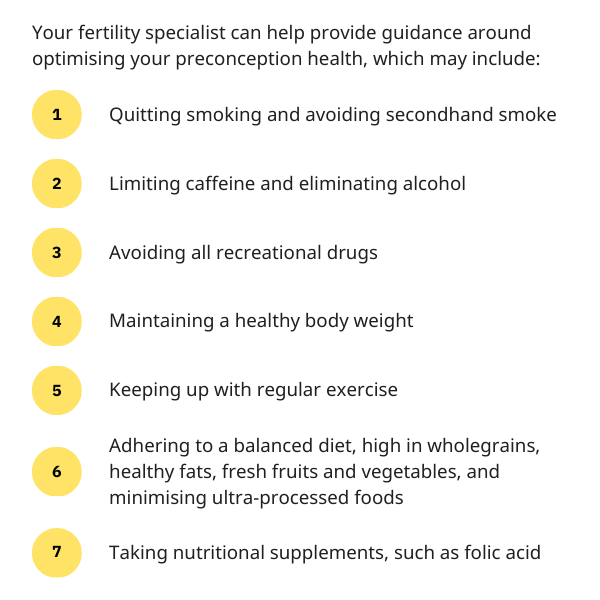 Optimise your preconception health for donor sperm